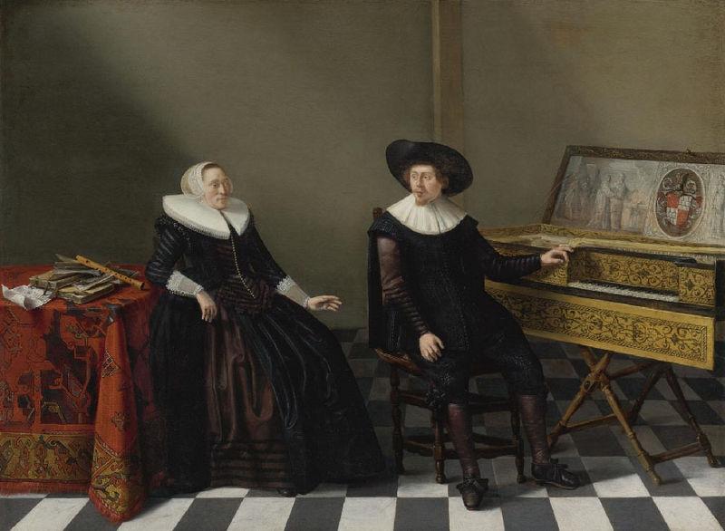 Cornelis van Spaendonck Prints Marriage Portrait of a Husband and Wife of the Lossy de Warin Family Sweden oil painting art